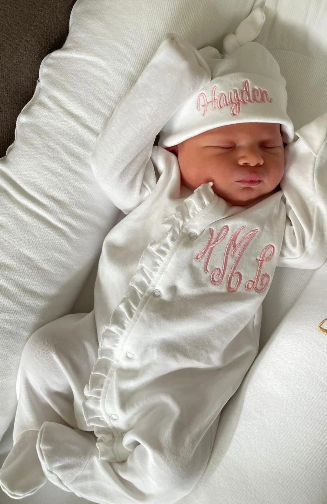 Baby Girl Monogram Coming Home Outfit Baby Girl Monogram - Etsy | Etsy (US)