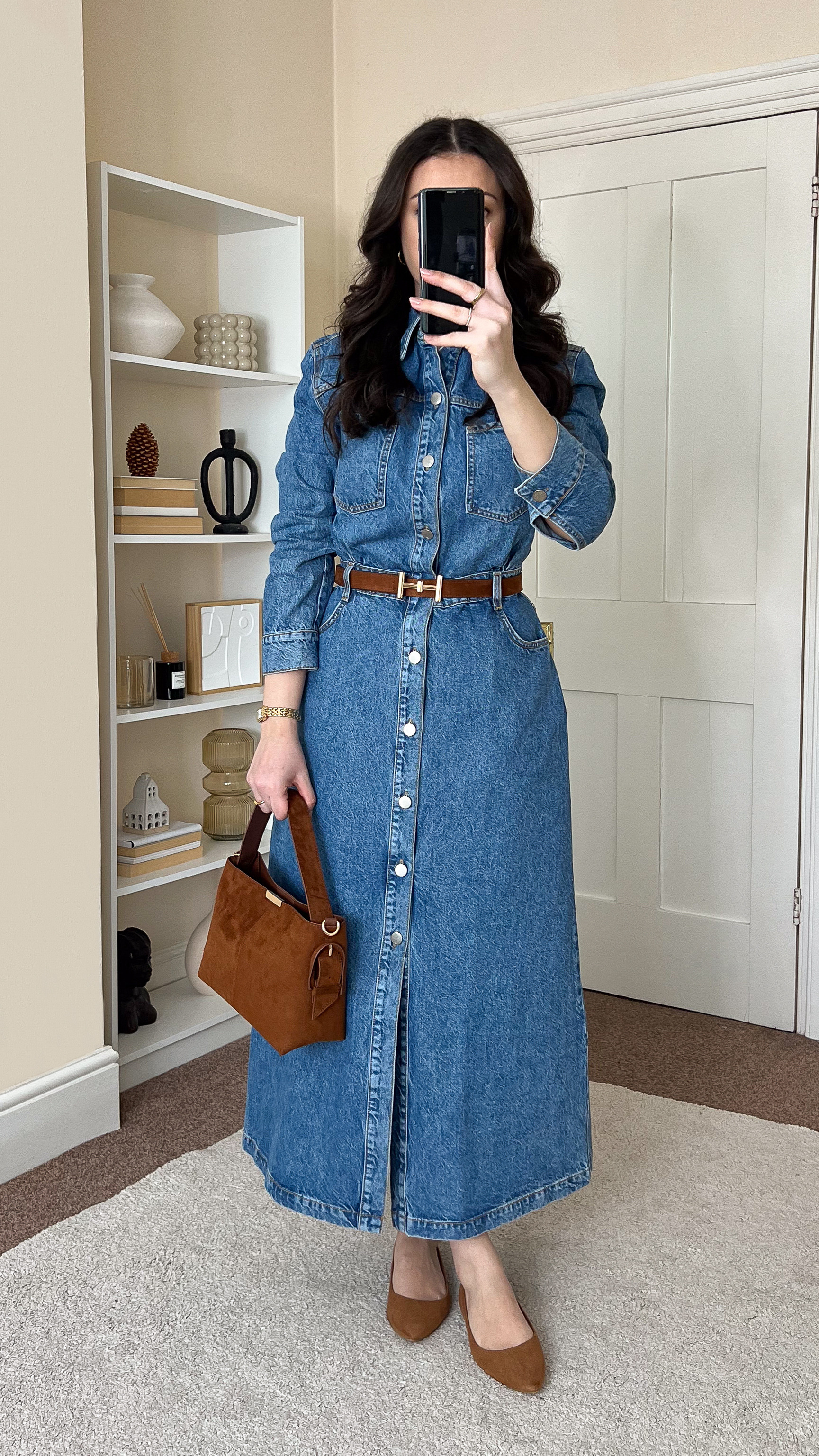 Casual chic early Spring outfit. Dress is Zara, size S. Flats and bag are New Look. 

 #LTKspring #LTKdresses #LTKstyletip