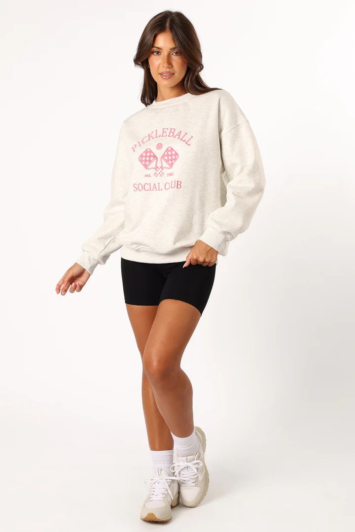 Colette Pickleball Sweatshirt - Heather Grey | Petal & Pup (US)