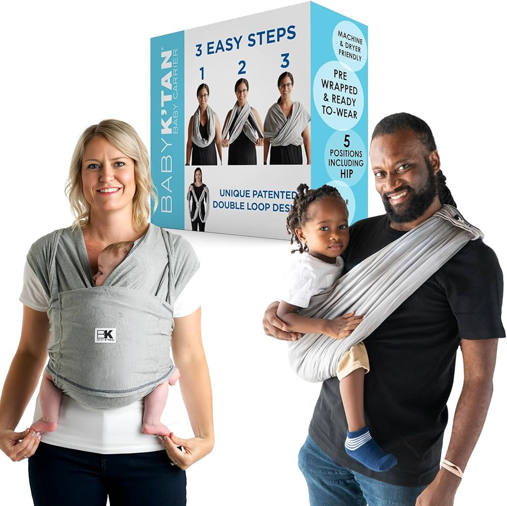 Original Baby K'tan Baby Carrier: #1 Easy Pre-Wrapped, Soft, Slip-On, No Rings, No Buckles | 5 in... | Amazon (US)