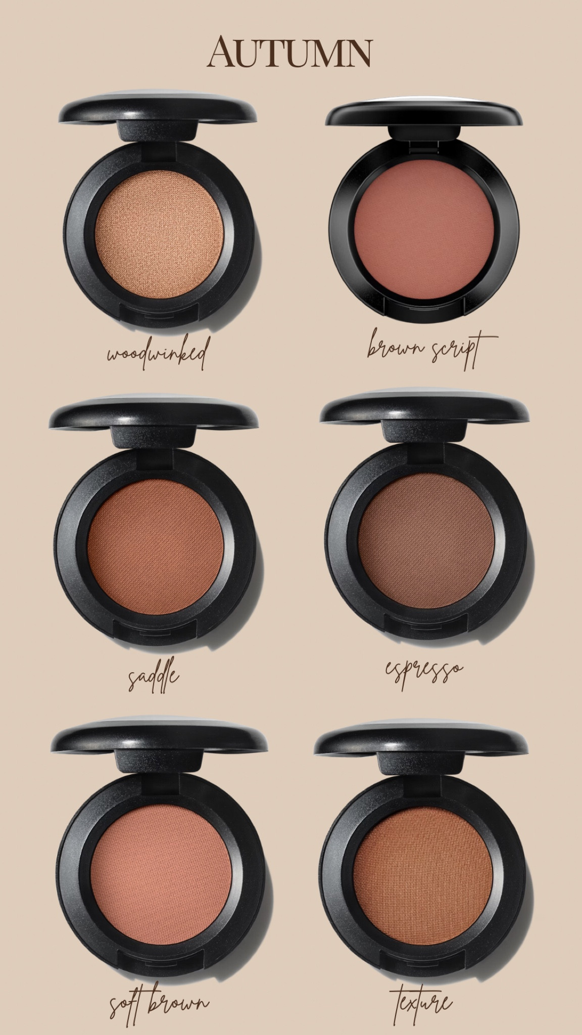 Mac eyes shadow for autumns, hocautumn, house of Colour autumn, true autumn, soft autumn, dark autumn, leaf autumn, Nordstrom sale, warm tones, brown, gold, saddle, hoodwinked, espresso, warm undertones, color analysis, makeup, green eyes

#LTKbeauty #LTKfindsunder50 #LTKstyletip