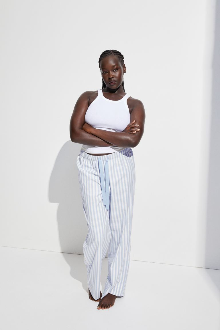 Pajama Pants - Light blue/striped - Ladies | H&M US | H&M (US + CA)