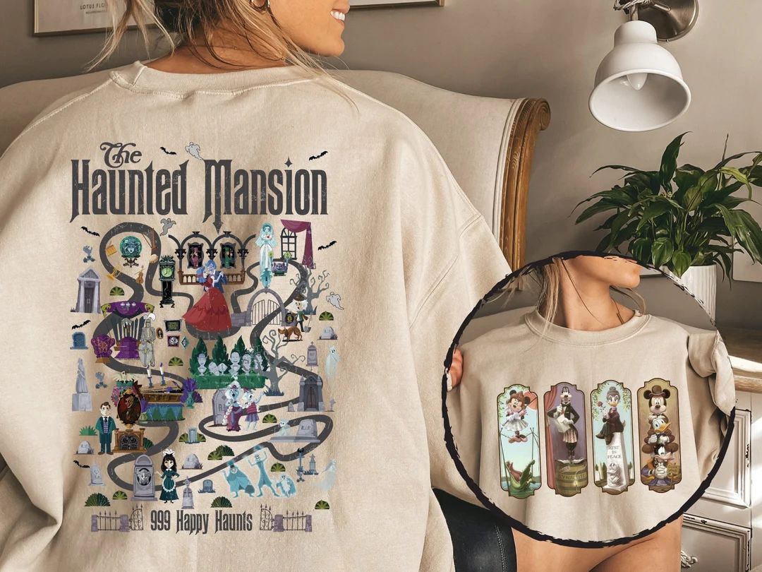 Retro the Haunted Mansion Sweatshirt, Halloween Shirt, Mickey Haunted Mansion Tee, Disney Trip Ho... | Etsy (US)