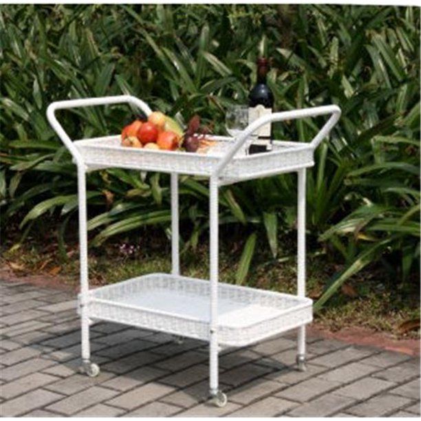 Wicker Lane Outdoor Wicker Patio Furniture Serving Cart | Walmart (US)