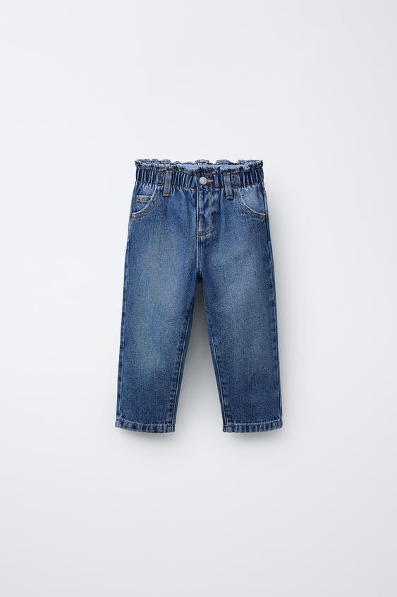 HEART POCKET PAPERBAG JEANS | Zara US