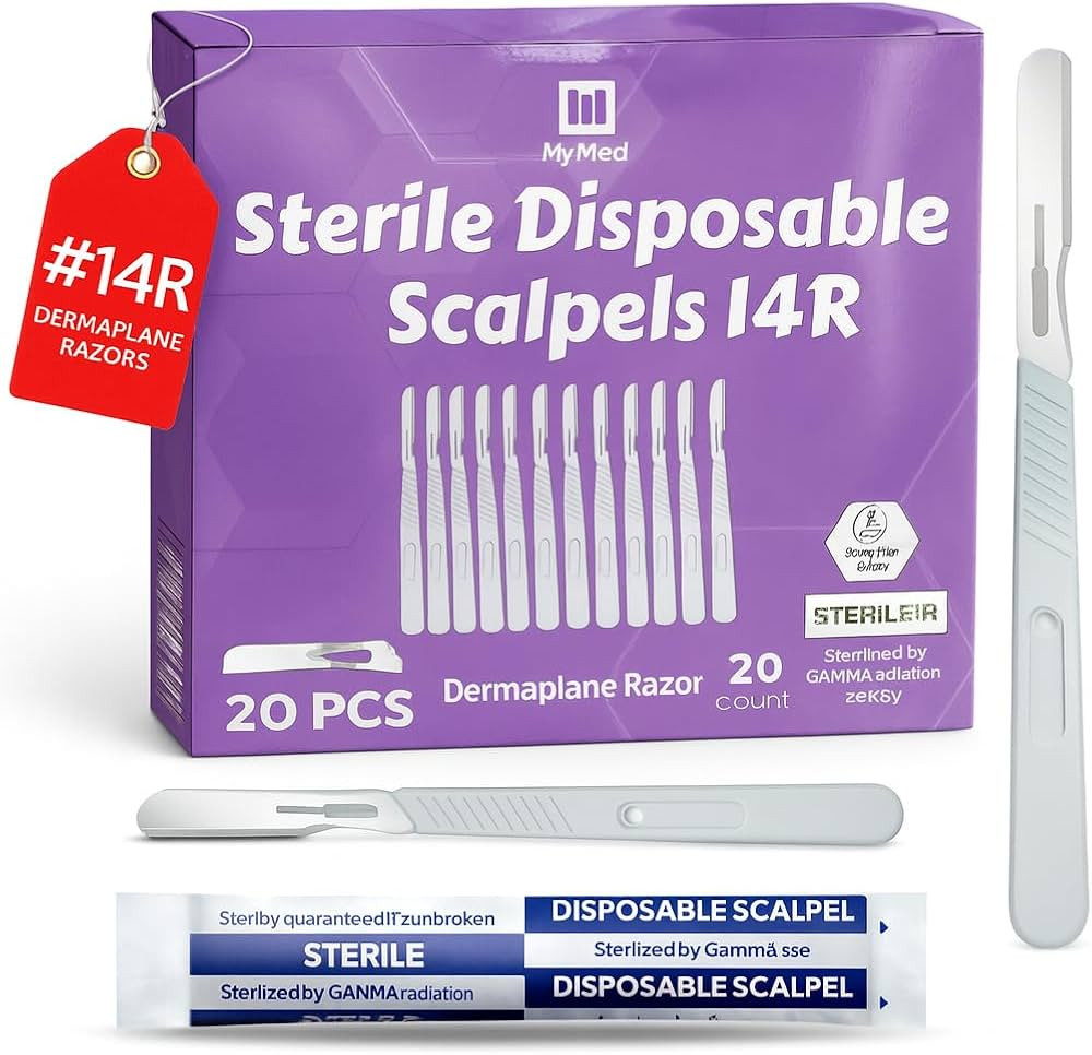 MyMed 14R Dermaplane Scalpels, Dermaplaning Razors - Pack of 20 | Amazon (US)