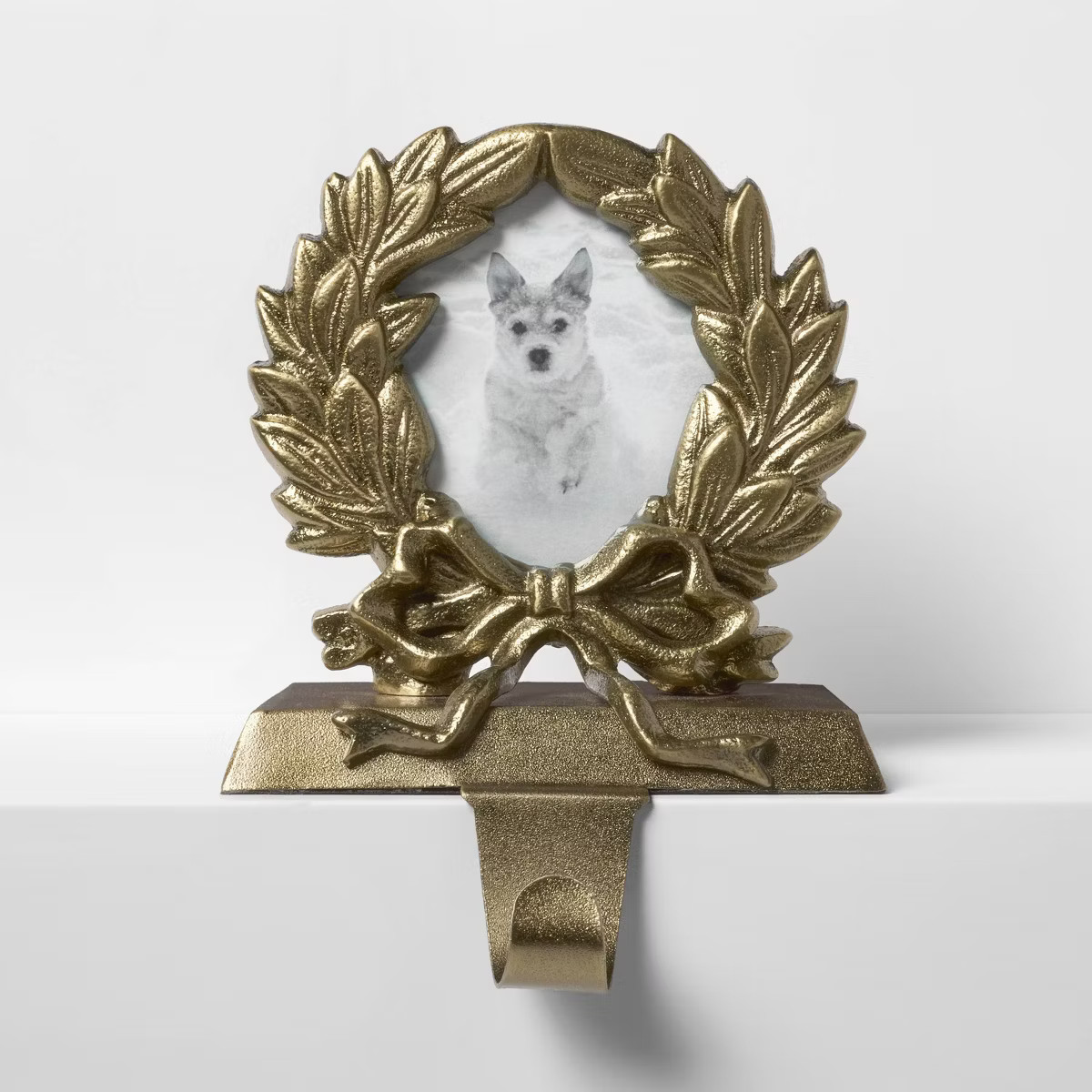 Wreath Picture Frame Stocking Holder Gold - Threshold™ designed with Studio McGee | Target