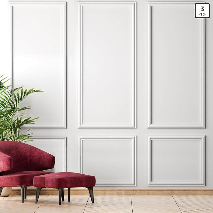 Peel and Stick Wall Molding Panels for Interior Wall Decor, 3D Accent Wall Panels, Ready-to-Assem... | Amazon (US)