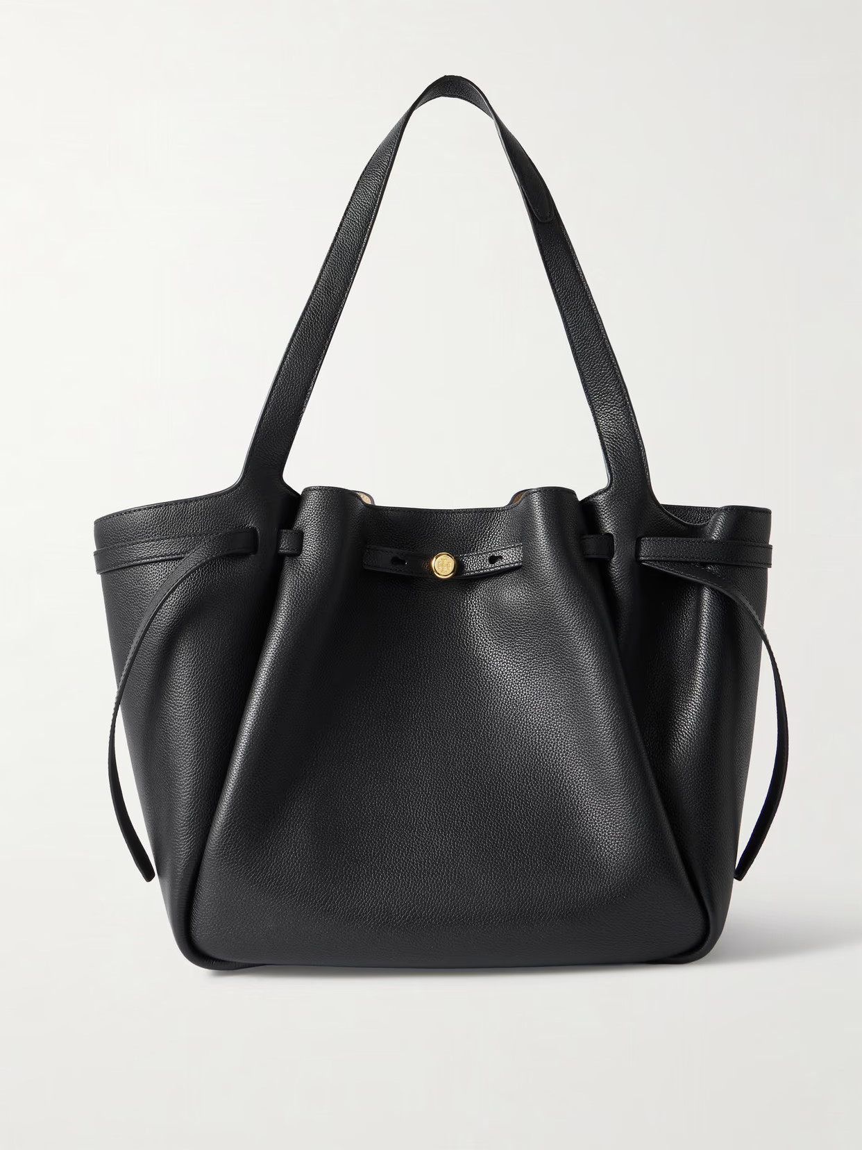 Tory Burch - Romy Textured-leather Tote - Black | NET-A-PORTER (UK & EU)