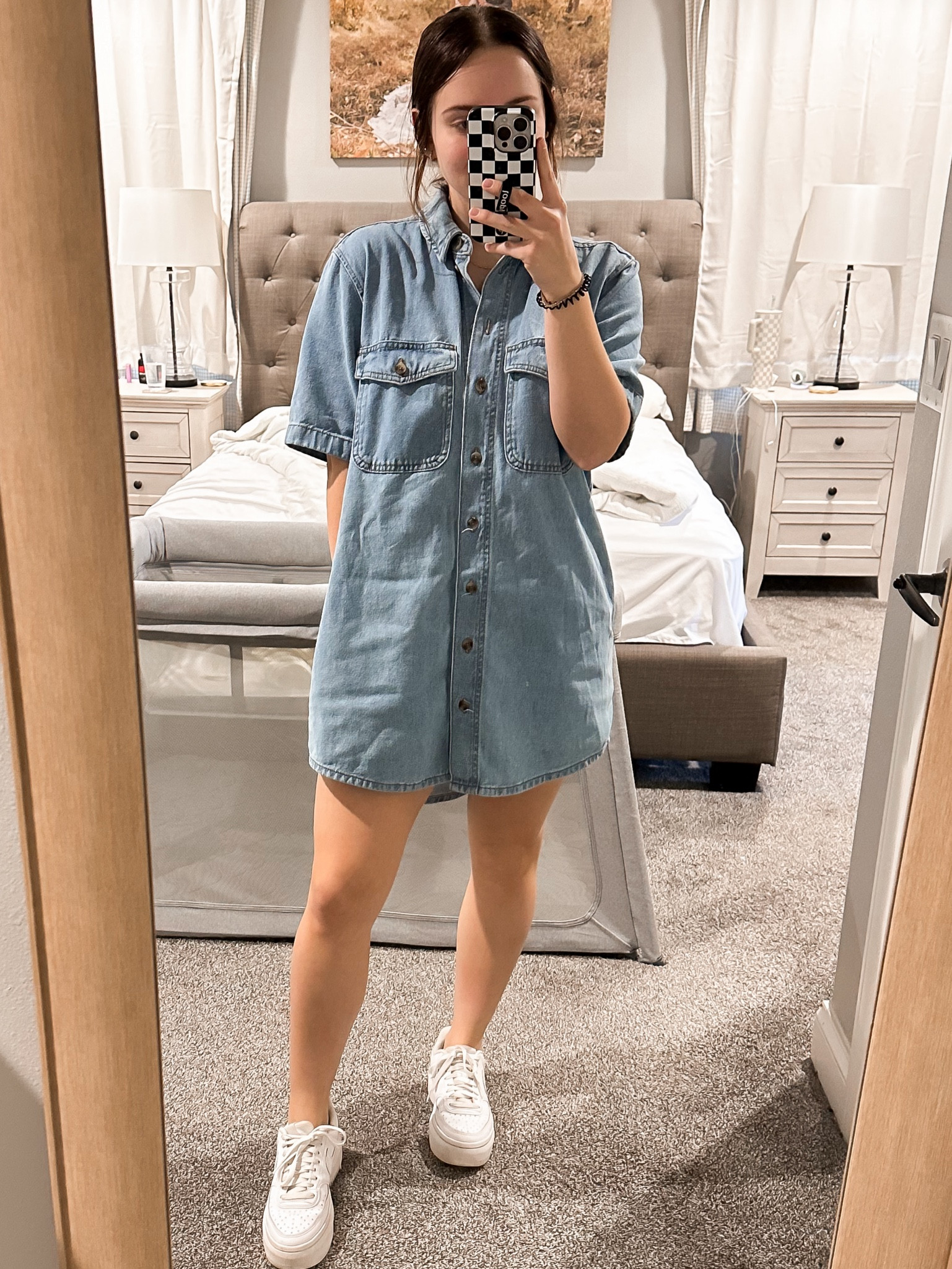 Okay this denim dress is such a good length if you’re on the shorter side! Would be so cute dressed up or down, and will be so cute for fall too! 

#LTKSeasonal #LTKStyleTip #LTKFindsUnder50