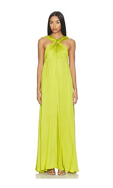 Essentiel Antwerp Jaycee Halterneck Maxi Dress in Yellow Oche from Revolve.com | Revolve Clothing (Global)