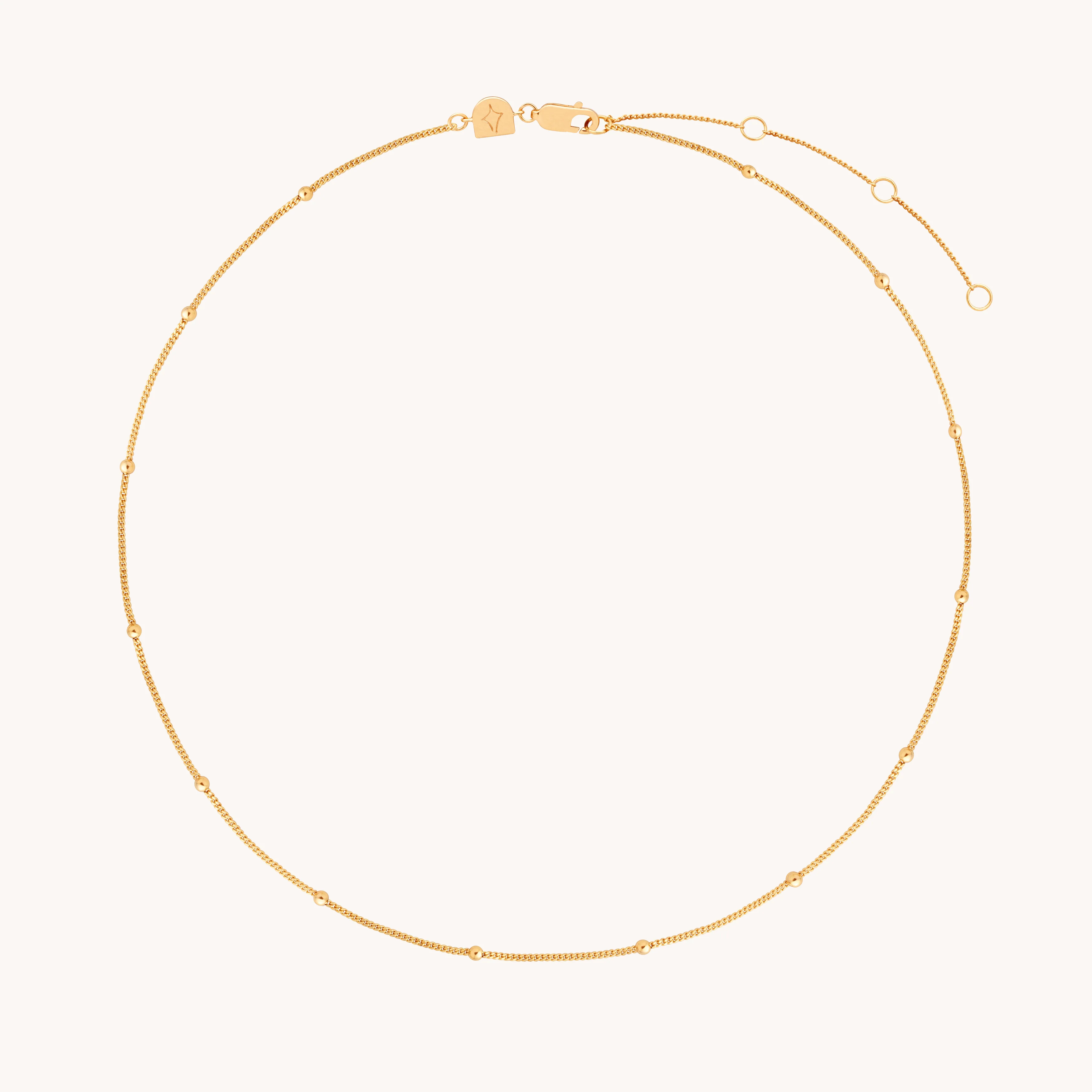 Essential Beaded Chain Necklace in Gold | Astrid & Miyu UK