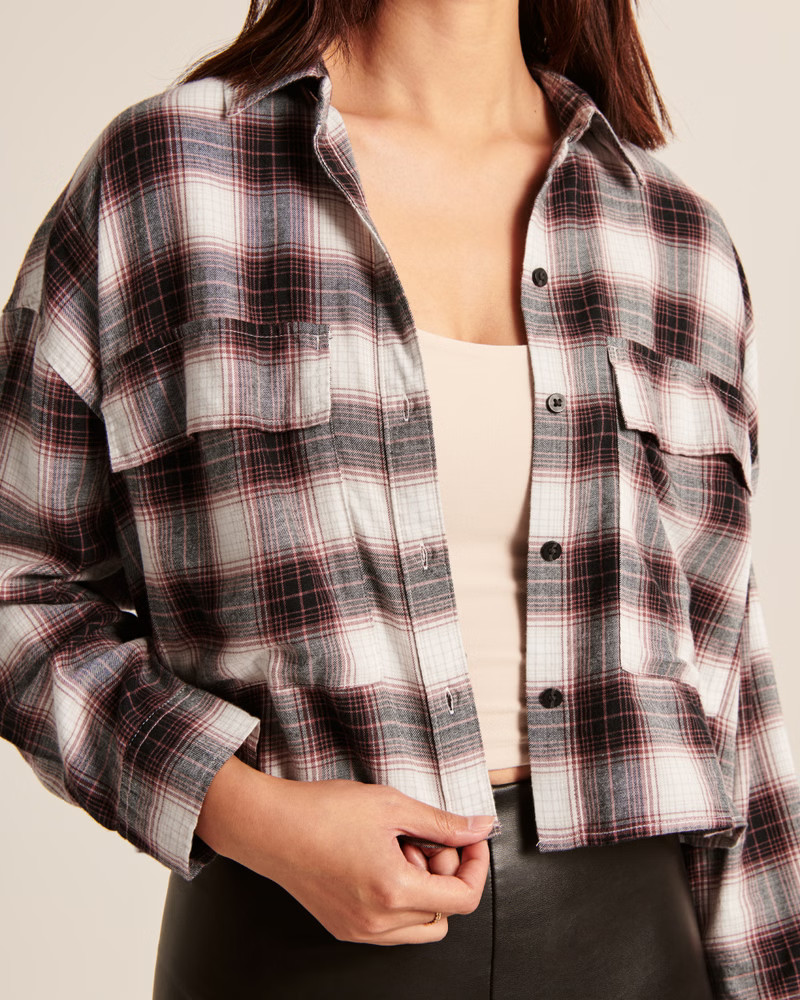 90s Cropped Flannel | Abercrombie & Fitch (US)