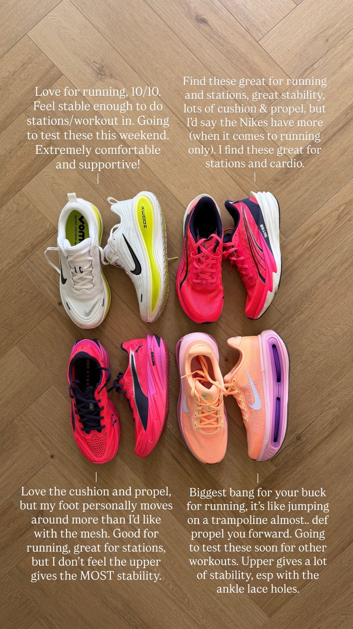 Here’s my honest opinion for these 4 pairs of running shoes/training shoes!! 

#LTKfitnessgoals #LTKActive #LTKootd