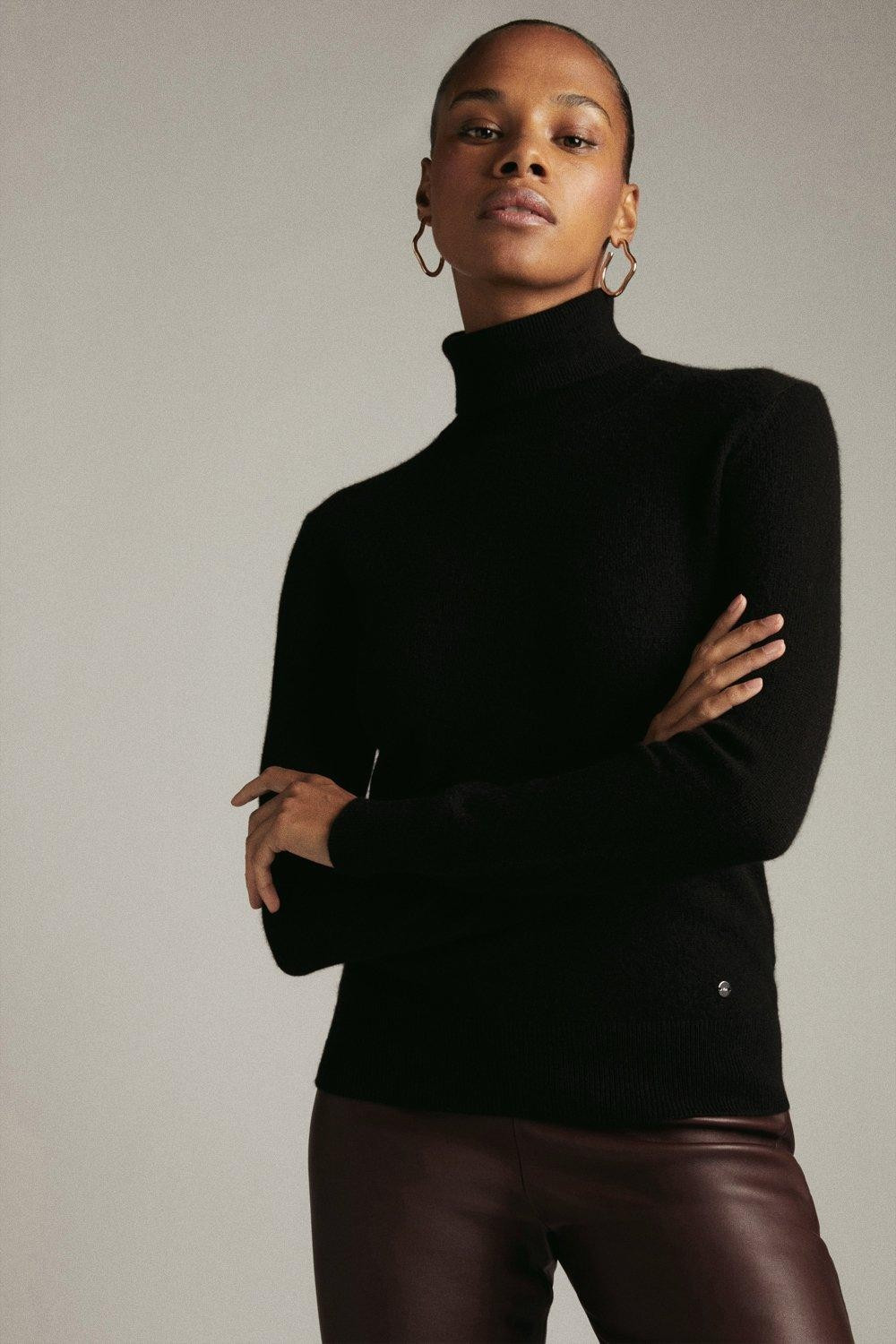 Cashmere Roll Neck | Karen Millen UK + IE + DE + NL