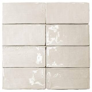 Ivy Hill Tile Catalina Vanilla 3 in. x 6 in. Polished Ceramic Subway Wall Tile (5.38 sq. ft./case... | The Home Depot