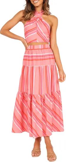 Sophia Stripe Two-Piece Halter Dress | Nordstrom