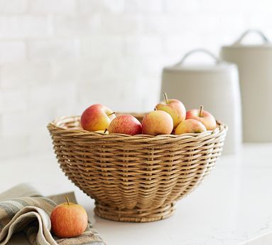 Handwoven Wicker Bowl | Pottery Barn (US)