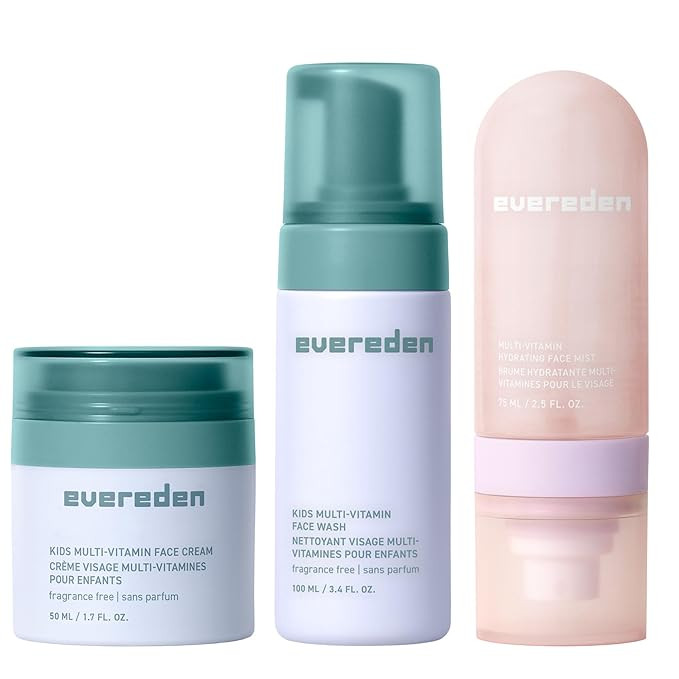 Evereden Kids Multi-Vitamin Hydrating Face Mist, Fragrance Free Face Wash, & Fragrance-Free Face ... | Amazon (US)