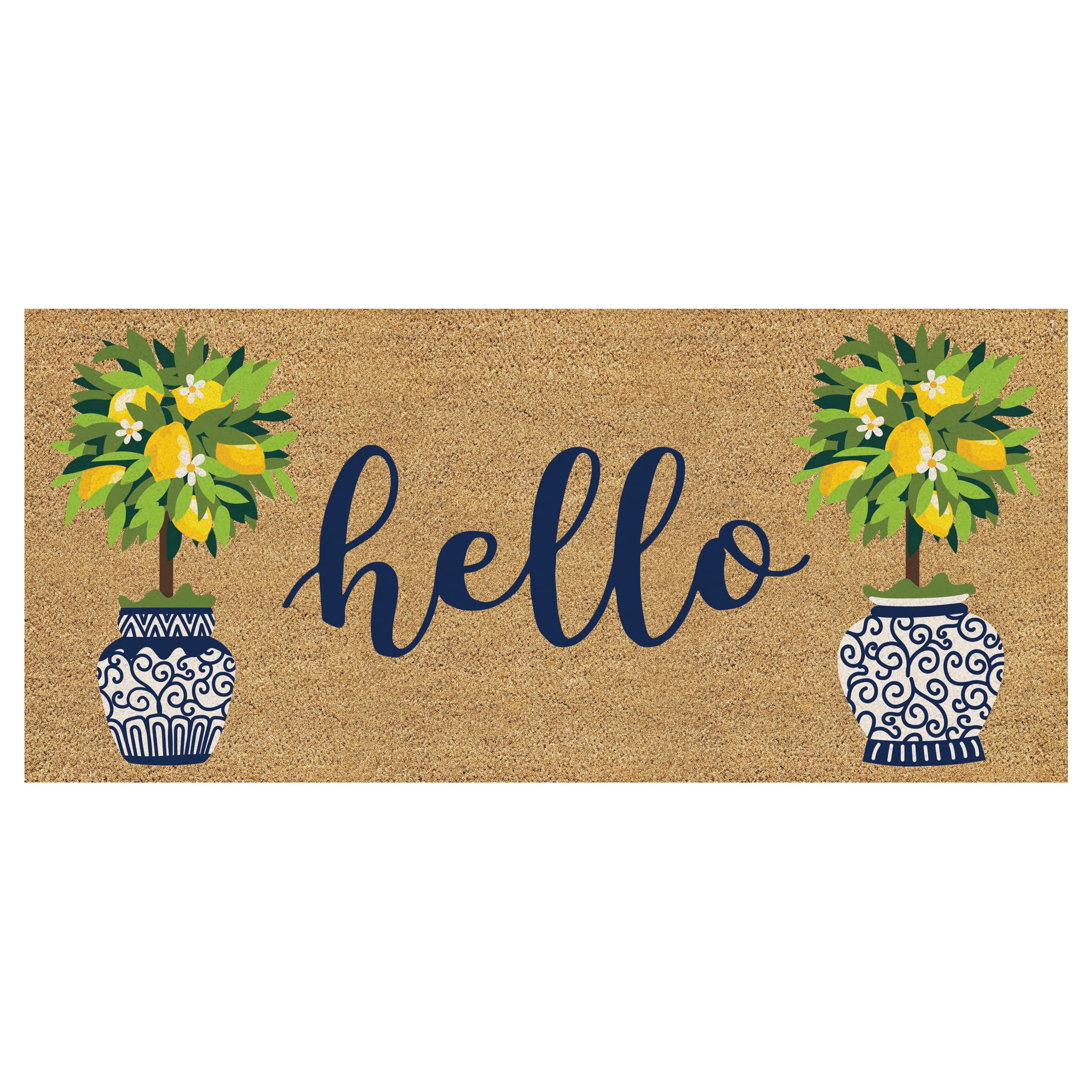 Hello Topiary Flocked Coir Sassafras Switch Mat | Wayfair North America