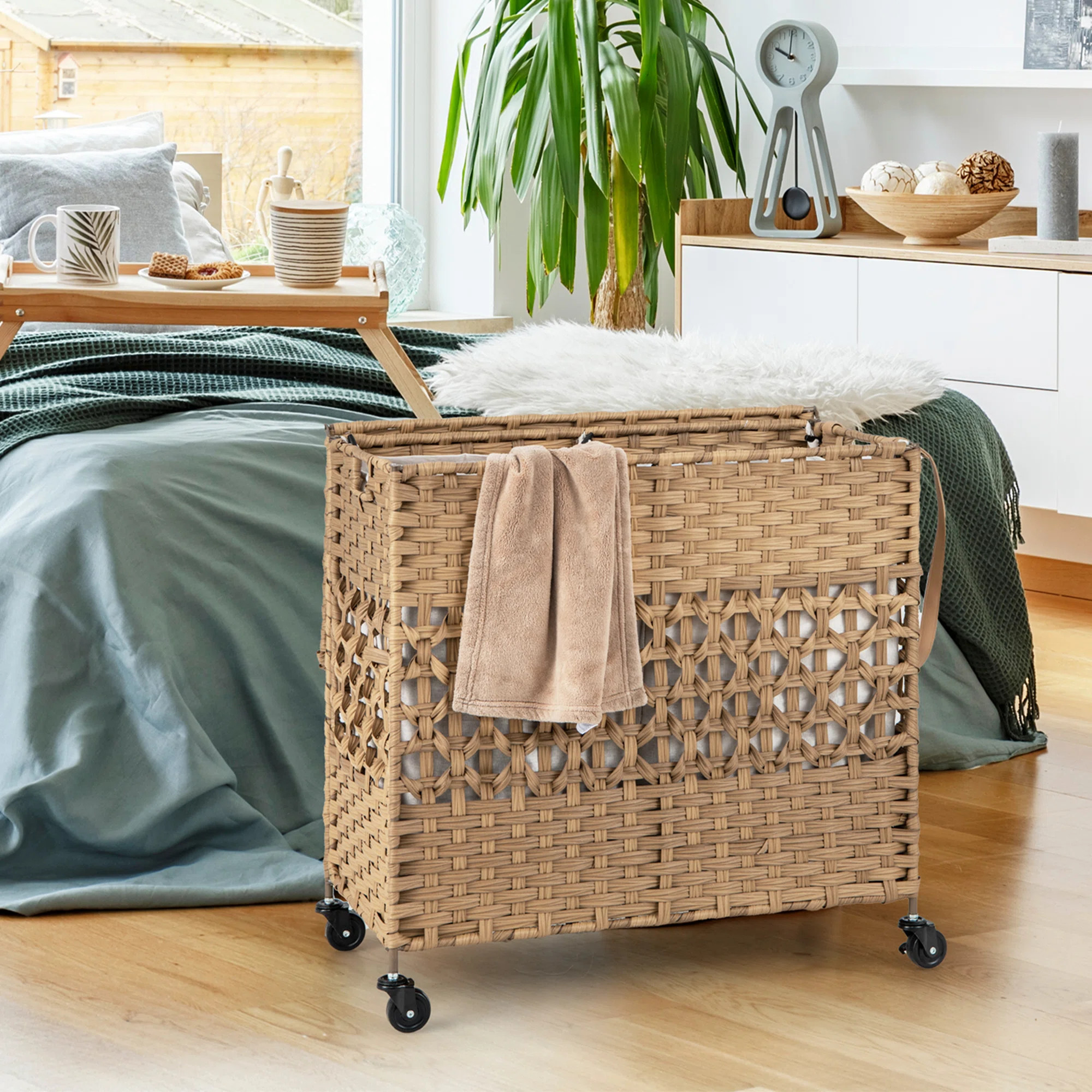 Rolling Laundry Hamper with Handles | Wayfair North America