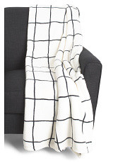Joanna Grid Printed Plush Throw | TJ Maxx