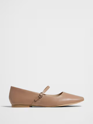 Vegan Leather Maryjane Ballet Flat | Banana Republic Factory