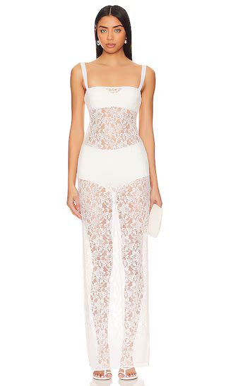 Gracia Gown | White Gown | White Lace Gown | Lace Maxi Dress | White Sheer Dress White Outfits | Revolve Clothing (Global)