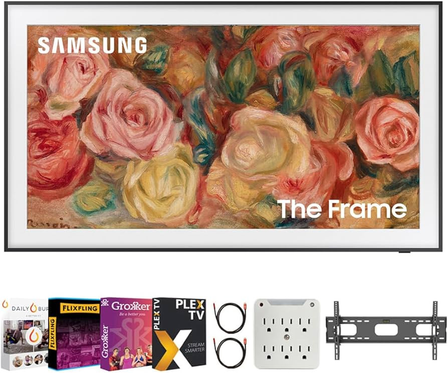SAMSUNG QN55LS03DA 55 inch The Frame QLED 4K Smart TV (2024) Bundle with Premiere Movie Streaming... | Amazon (US)