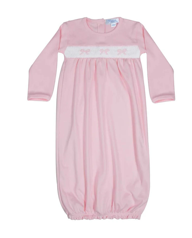 Nellapima Smocked Bows Baby Gown | JoJo Mommy