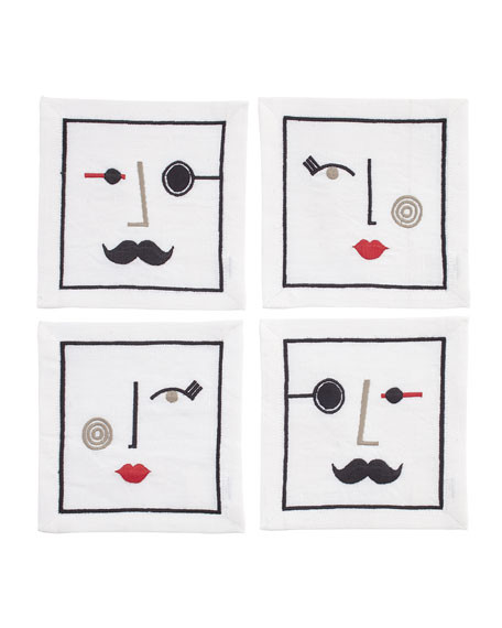 Jonathan Adler Mr & Mrs. Muse Cocktail Napkins, Set of 4 | Neiman Marcus
