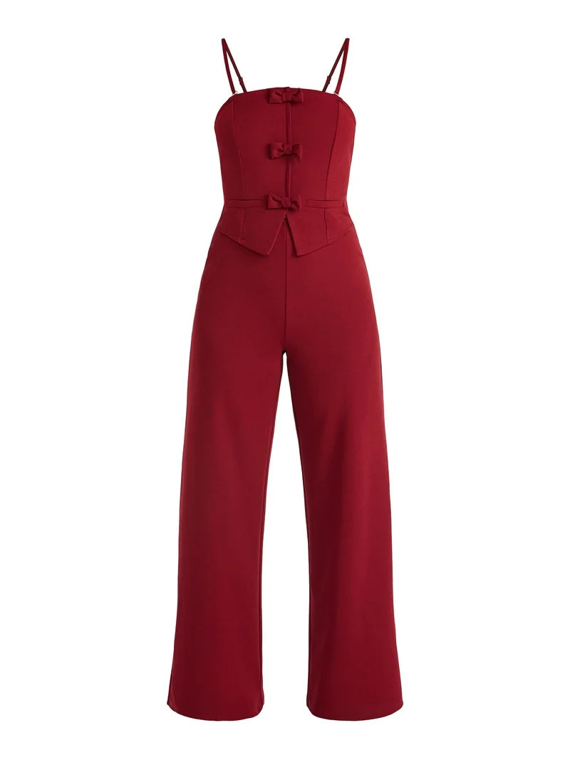 Madden NYC Women's Bow Jumpsuit, Sizes XXS-XXL | Walmart (US)