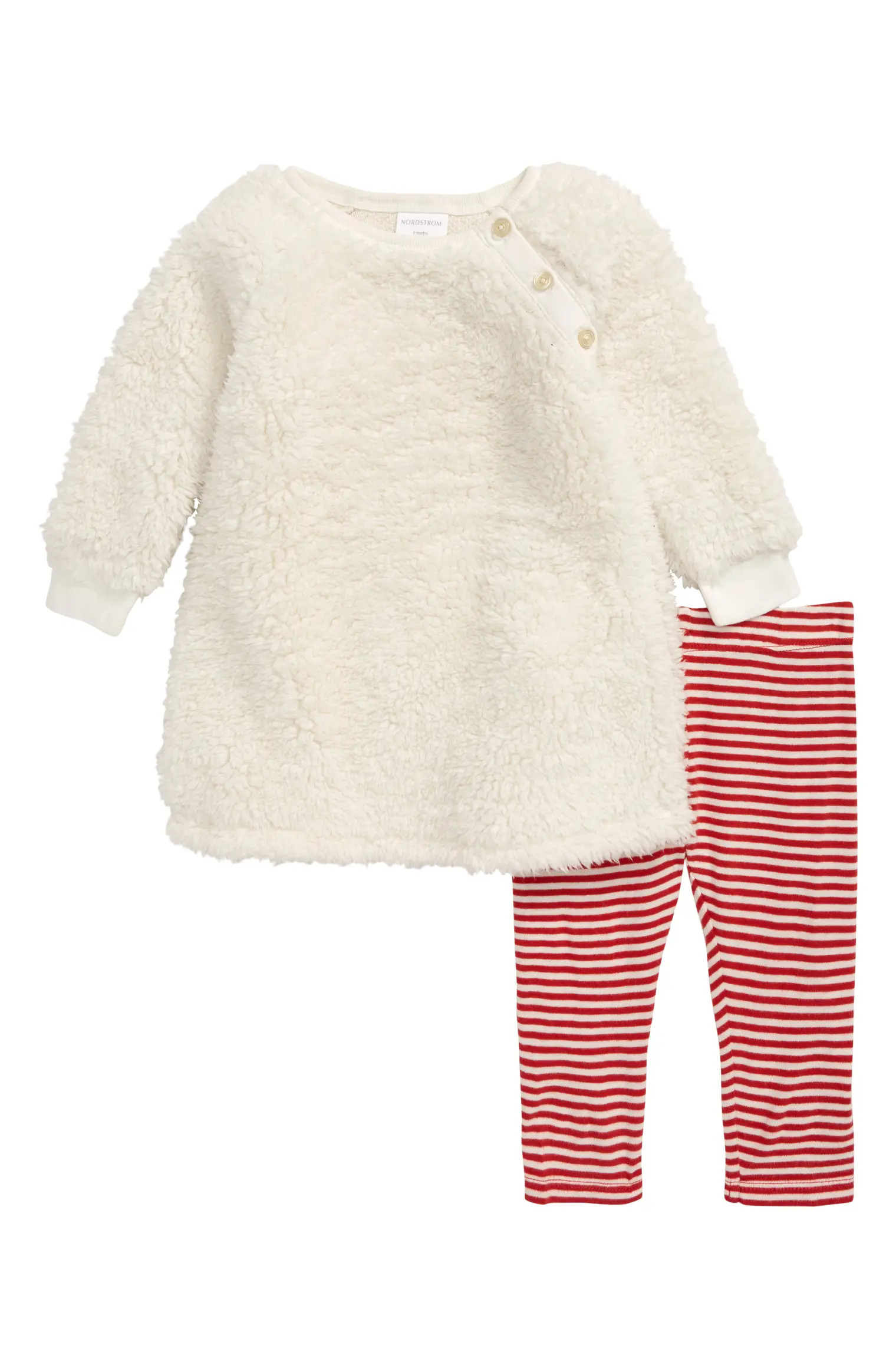 Two-Piece Teddy Bear Dress & Leggings Set | Nordstrom