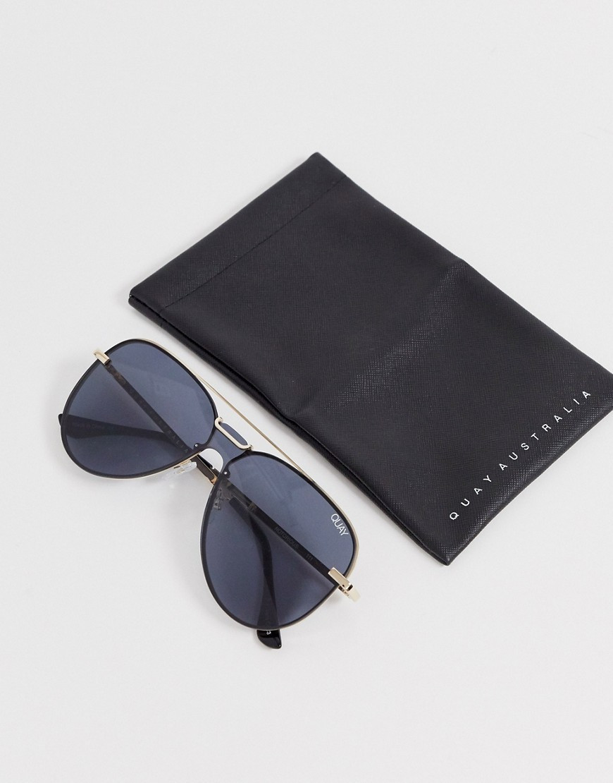 Quay Australia Notorious aviator sunglasses in black | ASOS (Global)