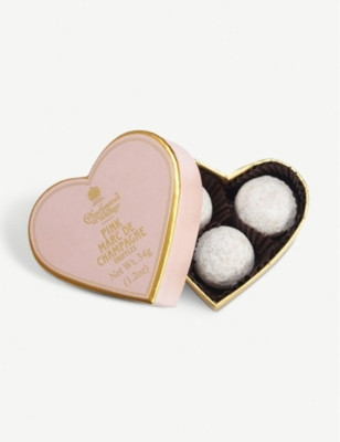 Pink Marc de Champagne milk chocolate truffles 34g | Selfridges