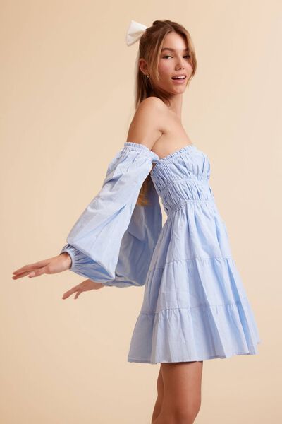 Off-the-Shoulder Babydoll Mini Dress | Forever 21 (US)