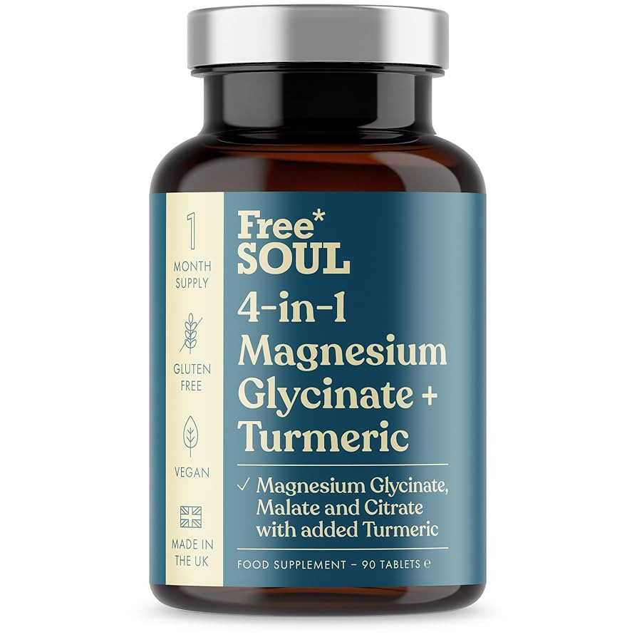 Magnesium Glycinate + Turmeric 4-in-1 Complex | Triple-Strength Magnesium Supplements with 1283mg... | Amazon (UK)