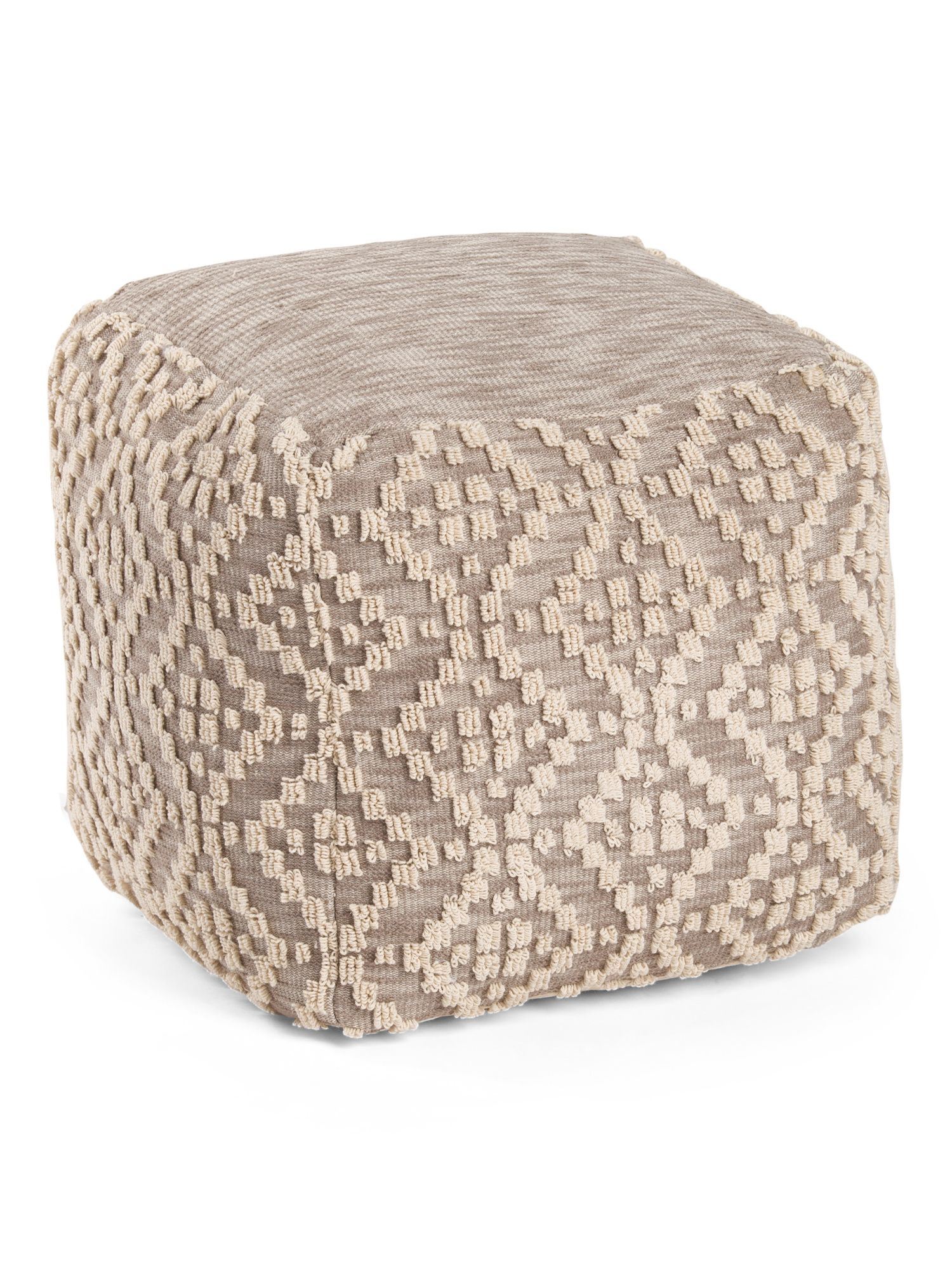 Made In India 18x18 Knit Pouf | TJ Maxx