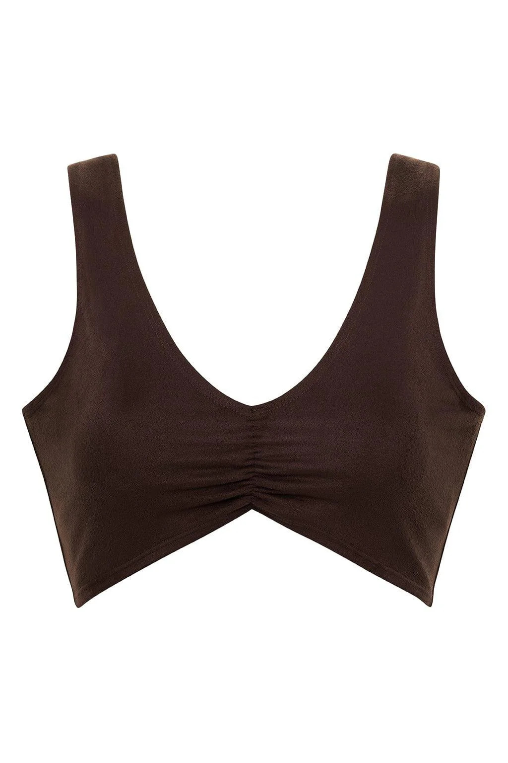 Espresso Suede Kim Variation Bikini Top | Montce
