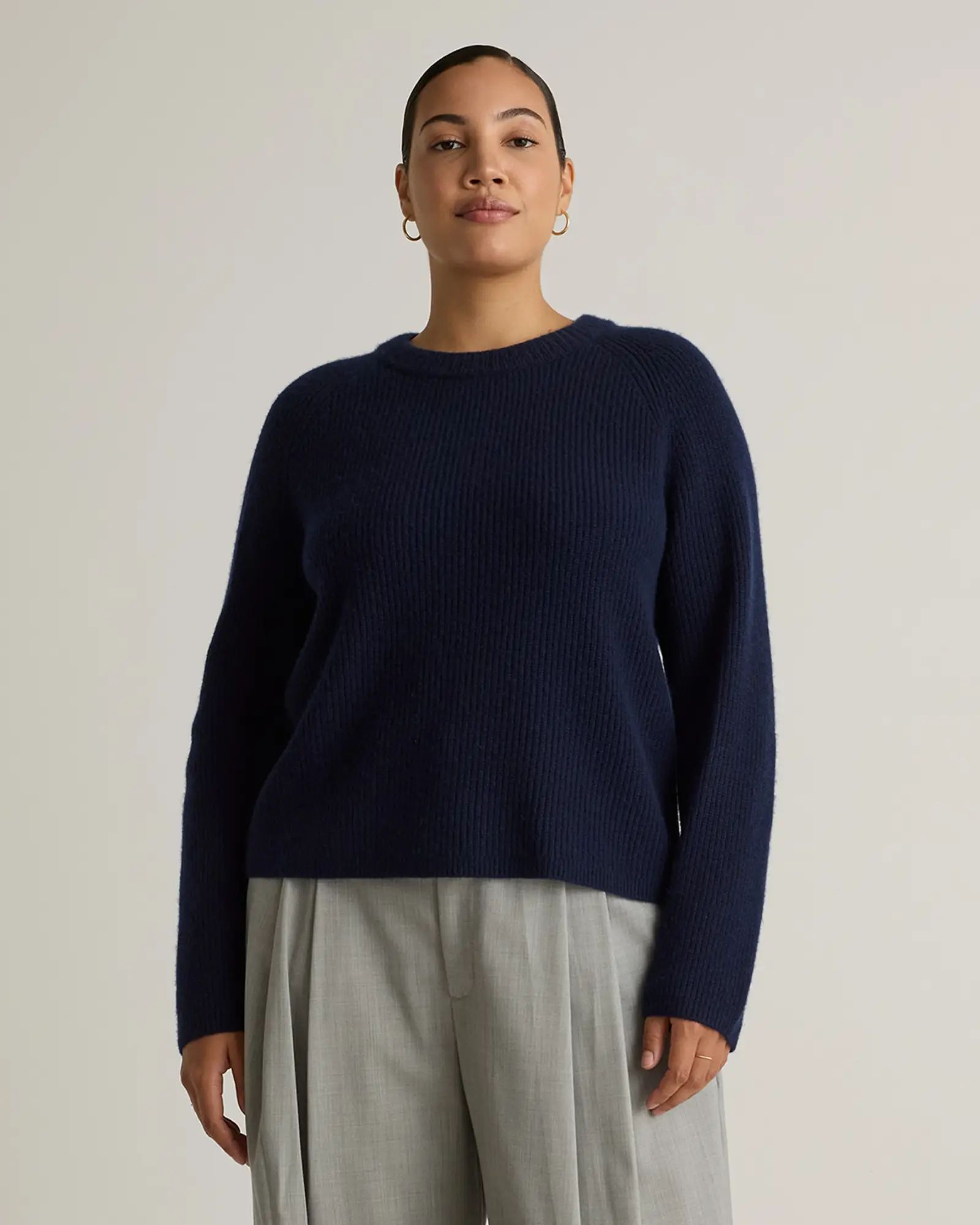 Mongolian Cashmere Fisherman Crewneck Sweater | Quince