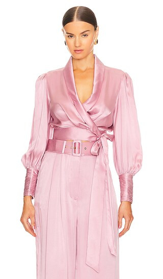 Wrap Top in Pink | Revolve Clothing (Global)