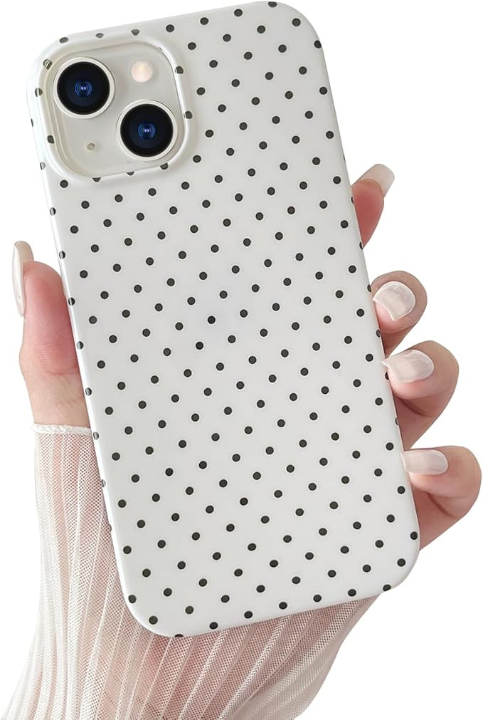 Yeddabox for iPhone 15 Case Cute Polka Dot Phone Case Soft TPU Slim Shockproof Phone Cover for Wo... | Amazon (US)