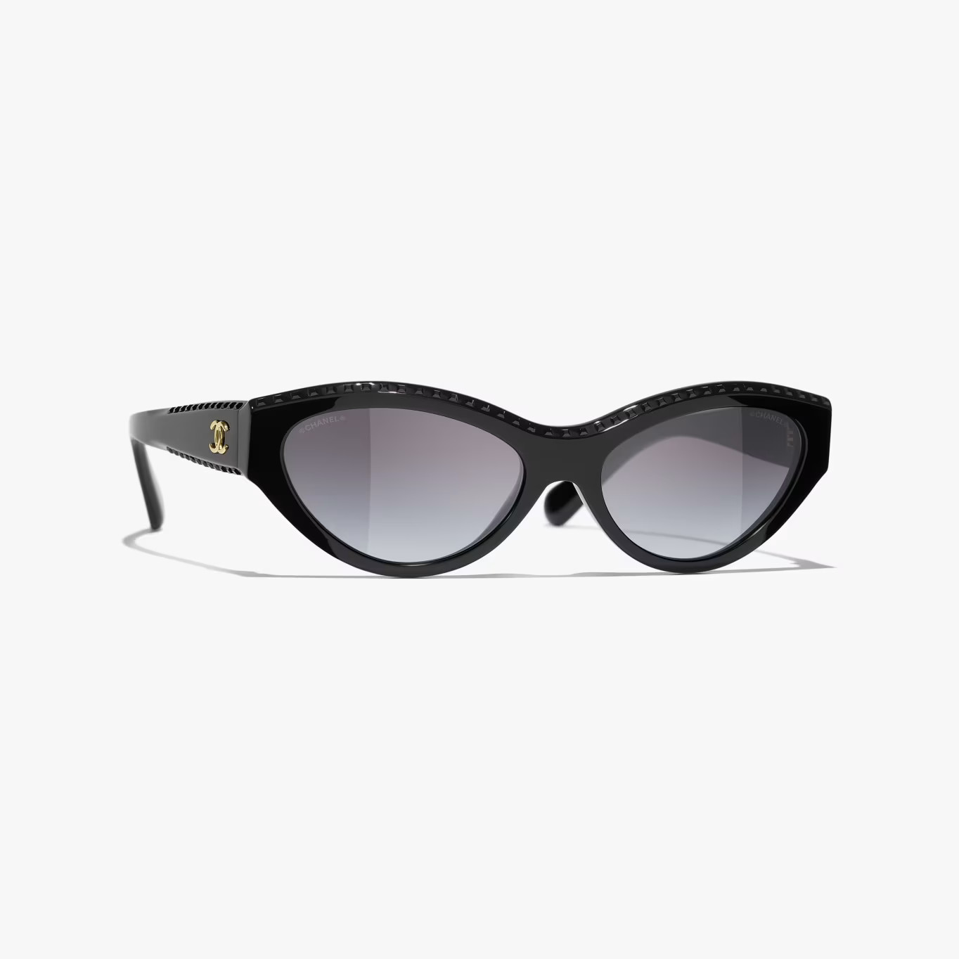 CHANEL Sunglasses: Cat Eye Sunglasses, acetate & strass — Fashion | CHANEL | Chanel, Inc. (US)