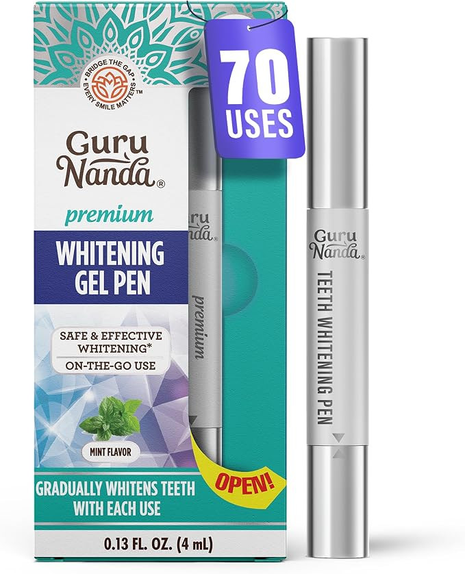 GuruNanda Teeth Whitening Gel Pen, Whitening with every use, Up to 70 uses | Amazon (US)