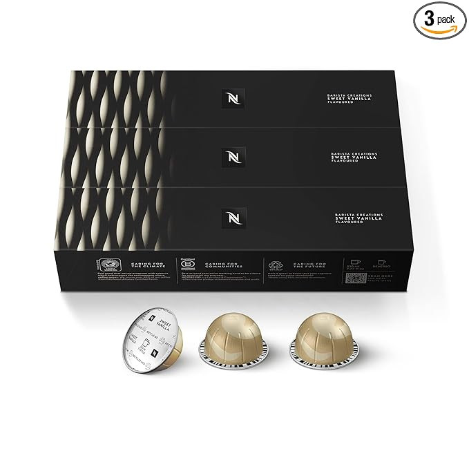 Nespresso Capsules Vertuo, Sweet Vanilla, Medium Roast Coffee, 30 Count Coffee Pods, Brews 7.8oz. | Amazon (US)