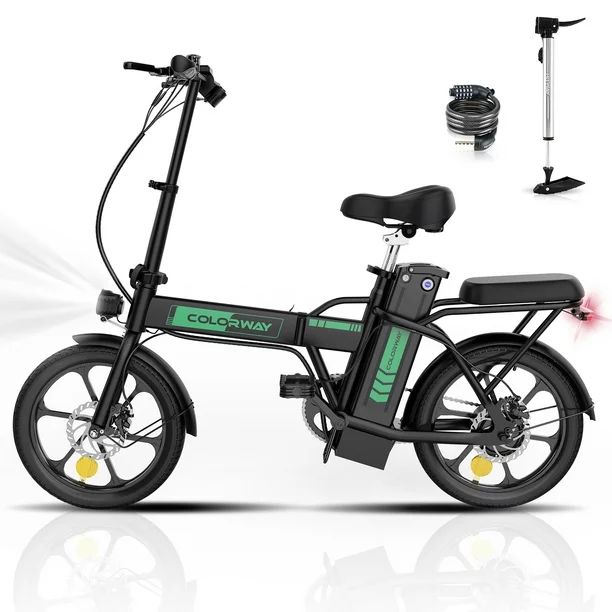 COLORWAY Electric Bike,500W/8.4Ah/36V Removable Battery E Bike, Electric Foldable Pedal Assist E-... | Walmart (US)