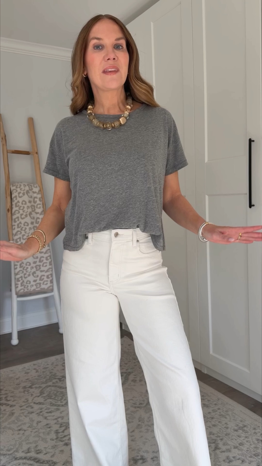 The Target design team definitely deserves a raise. These white jeans might be the BEST white jeans I’ve ever put on. The look so much like Mother jeans - elongating, booty lifting, high rise, comfortable, not see through AT ALL. And even better…they’re just $28. Definitely size up! This cinch waist denim jacket is also designer inspired and is made of the softest lightweight denim. I also found a couple of elevated basic tees that I honestly cannot believe are from Target and some trendy spring/summer accessories that won’t break the bank👏🏼🙌🏼

Target mini haul, what to buy at Target, spring trends 2026, elevated casual style, Target must haves, chic casual over 40 style
#trendy #viral



#LTKootd #LTKOver40 #LTKSeasonal