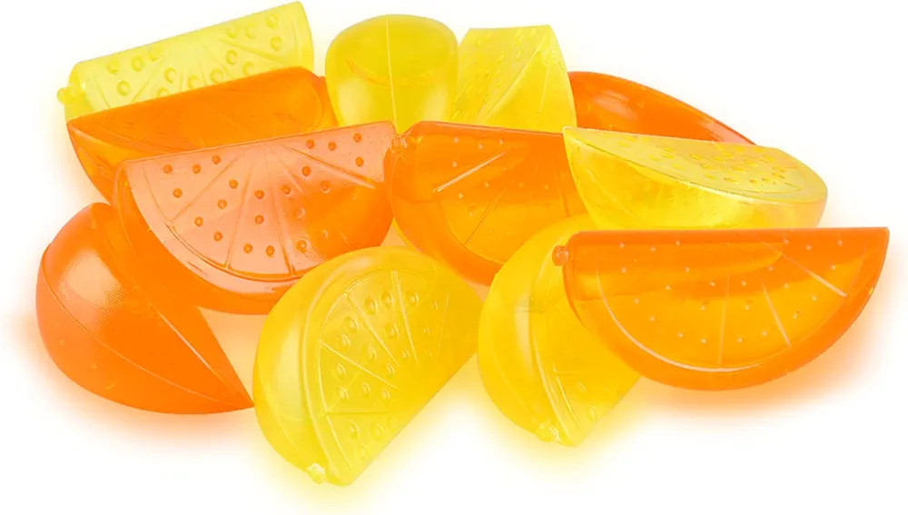 SHENGQIPC Reusable Freezable Plastic Ice Cubes, 60 Pack Cute Fruit Shaped Dry Ice Cubes for Resta... | Amazon (US)