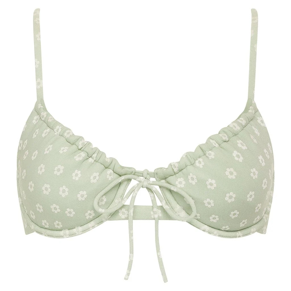 Jade Floral Lucy Bikini Top | Montce