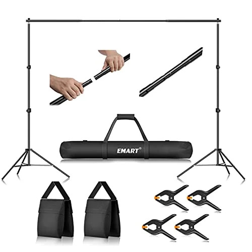 Emart Emart Photo Video Studio 10Ft Adjustable Background Stand Backdrop Support System Kit With ... | Walmart (US)